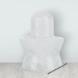 Opel Shiv Ling Murti - 2 x 1.75 Inches | Crystal Shiva Lingam Statue/ Stone Shiv Ling Statue for Pooja - Retail Maharaj