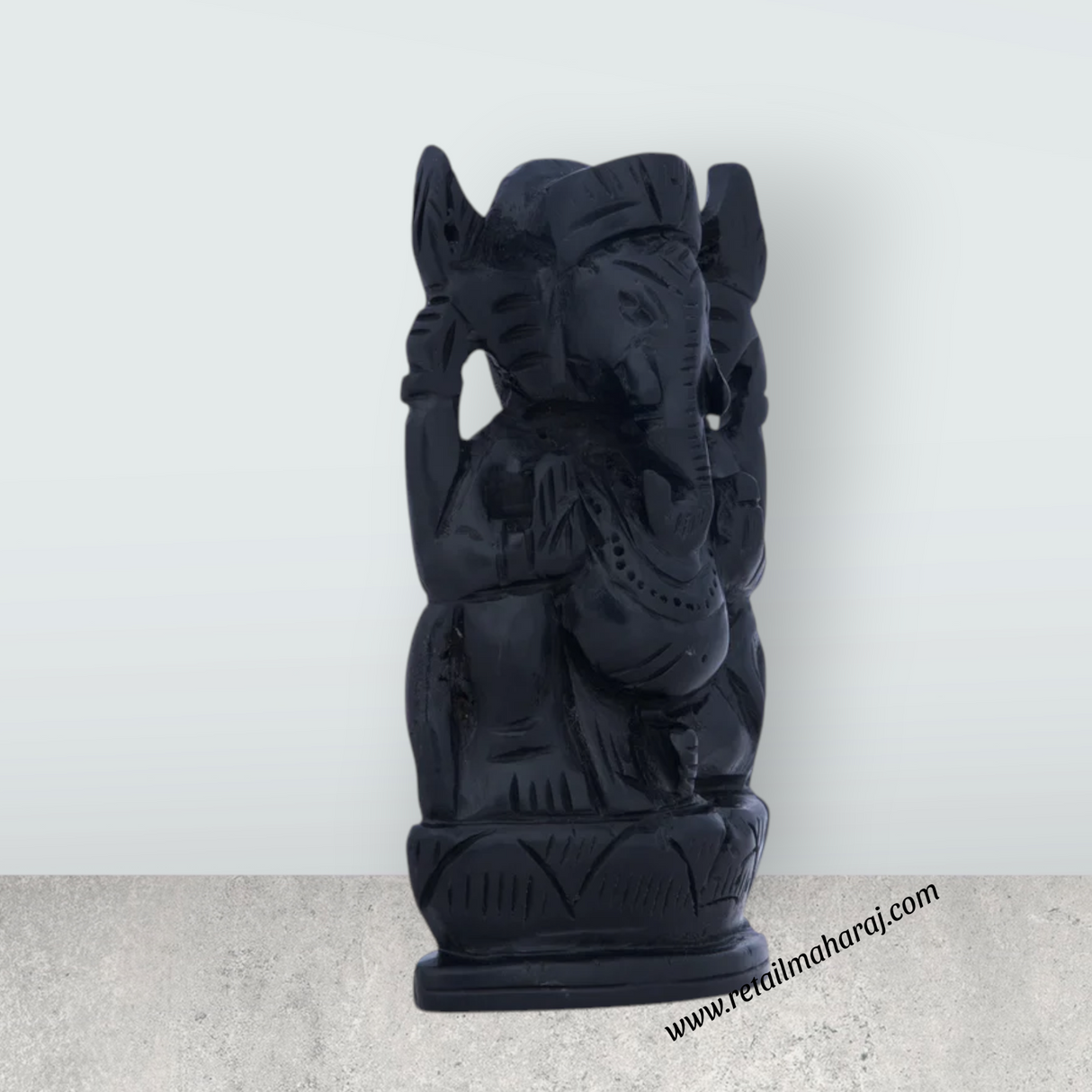 Ganesh Murti - 4 x 2.25 Inches | Karungali Statue/ Ebony Vinayaka Idol/ Ganpati Murti for Pooja - Retail Maharaj