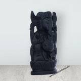 Ganesh Murti - 4 x 2.25 Inches | Karungali Statue/ Ebony Vinayaka Idol/ Ganpati Murti for Pooja - Retail Maharaj