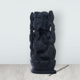 Ganesh Murti - 4 x 2.25 Inches | Karungali Statue/ Ebony Vinayaka Idol/ Ganpati Murti for Pooja - Retail Maharaj