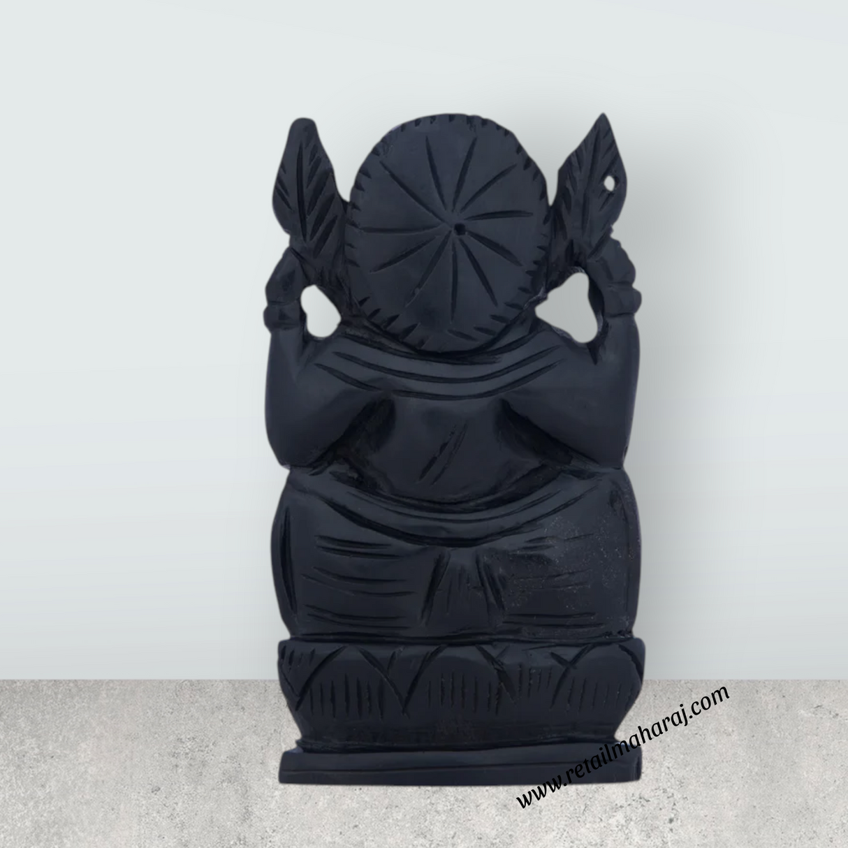 Ganesh Murti - 4 x 2.25 Inches | Karungali Statue/ Ebony Vinayaka Idol/ Ganpati Murti for Pooja - Retail Maharaj