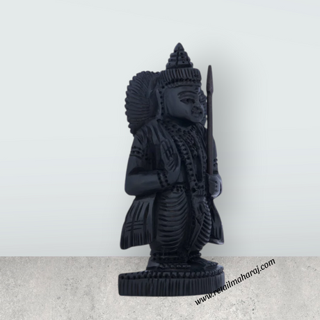 Murugan Statue - 4.5 x 2.5 Inches | Karungali Statue/ Ebony Murugan Idol for Pooja - Retail Maharaj