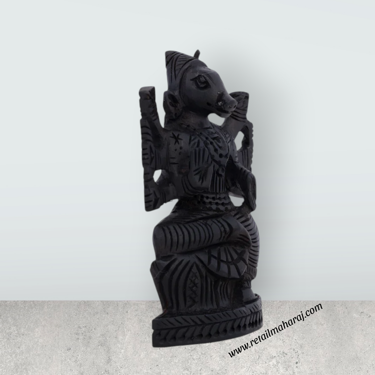 Varahi Amman Statue - 4.5 x 2.5 Inches | Karungali Statue/ Varahi Idol for Pooja/ 70 Gms Approx - Retail Maharaj