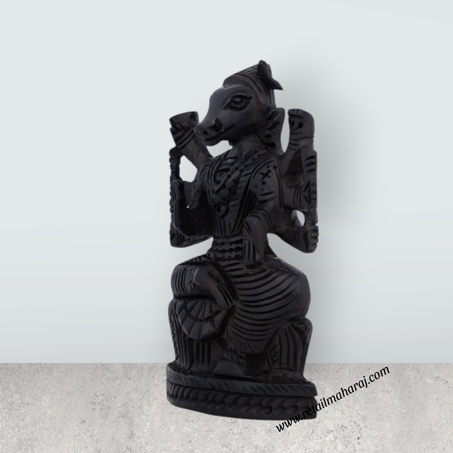 Varahi Amman Statue - 4.5 x 2.5 Inches | Karungali Statue/ Varahi Idol for Pooja/ 70 Gms Approx - Retail Maharaj