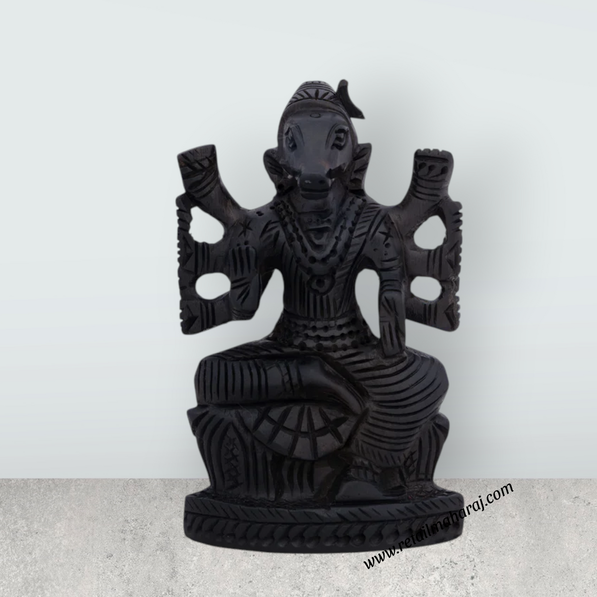 Varahi Amman Statue - 4.5 x 2.5 Inches | Karungali Statue/ Varahi Idol for Pooja/ 70 Gms Approx - Retail Maharaj