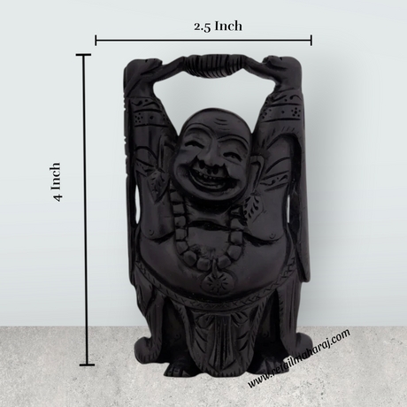 Kuberan Statue - 4 x 2.5 Inches | Karungali Statue/ Kubera Idol for Pooja/ 65 Gms Approx - Retail Maharaj