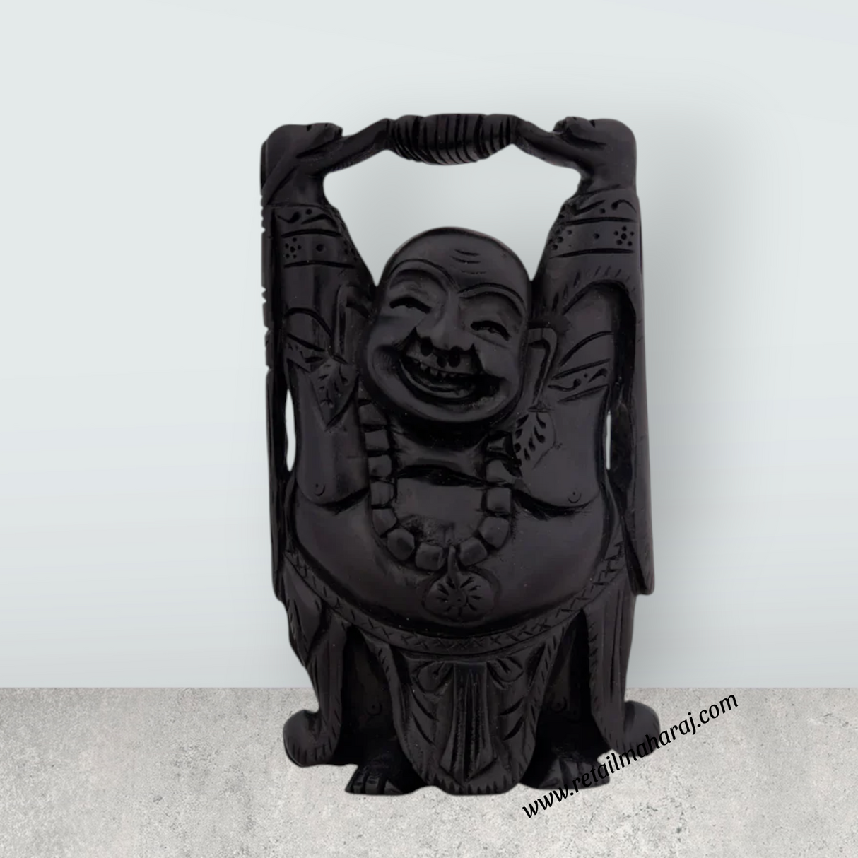 Kuberan Statue - 4 x 2.5 Inches | Karungali Statue/ Kubera Idol for Pooja/ 65 Gms Approx - Retail Maharaj