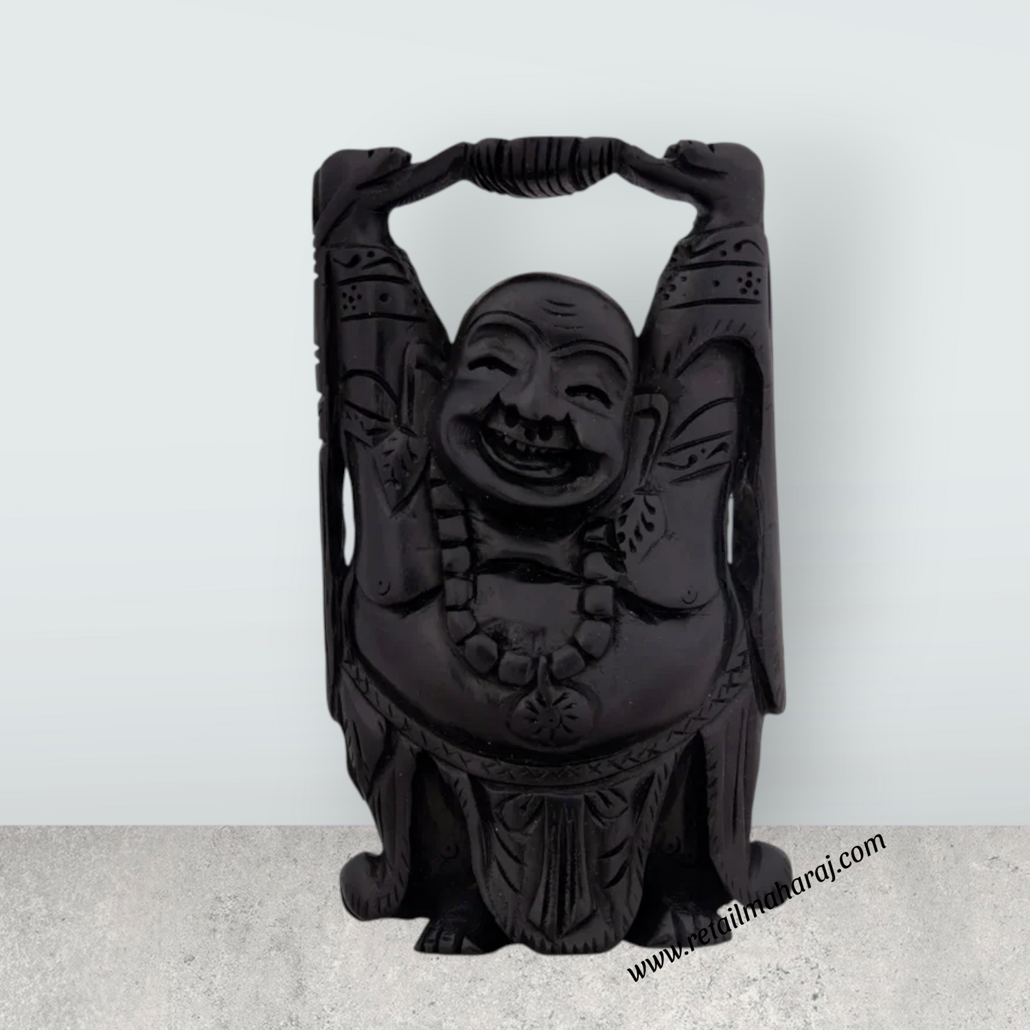 Kuberan Statue - 4 x 2.5 Inches | Karungali Statue/ Kubera Idol for Pooja/ 65 Gms Approx - Retail Maharaj