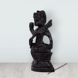 Saraswati Murti - 4 x 2.5 Inches | Karungali Statue/ Saraswathy Idol for Pooja/ 50 Gms Approx - Retail Maharaj