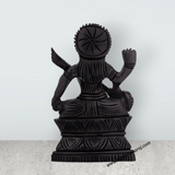 Saraswati Murti - 4 x 2.5 Inches | Karungali Statue/ Saraswathy Idol for Pooja/ 50 Gms Approx - Retail Maharaj