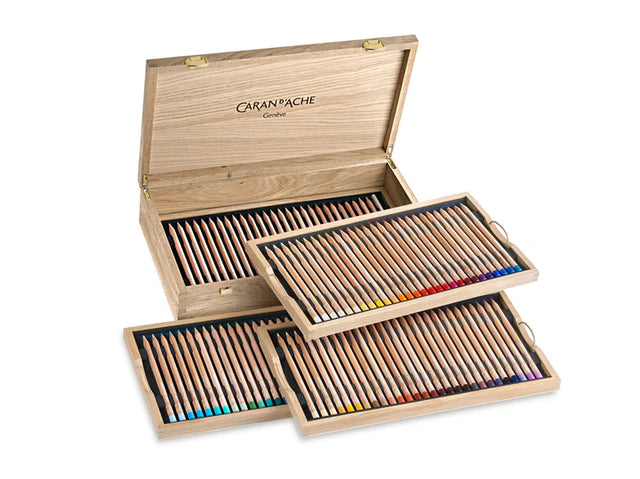 Caran d’Ache Luminance 6901 Coloured Pencils Wooden Box of 100 (Swiss Made) - Retail Maharaj