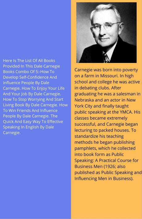 Dale Carnegie Books In English, 4 Best Selling Self Help & Personal Growth Books Set, How To Win Friends And Influence People, English Speaking Course Books & Many More Powerful Books Of Dale Carnegie - Retail Maharaj
