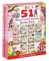 FUN READS 51 Best Loved Stories | Pack of 10 Books | Paperback Edition | Pastime Favorite | Bedtime Stories | Mythological, Fairy Tales & Moral Knowledge Books for Children - Retail Maharaj