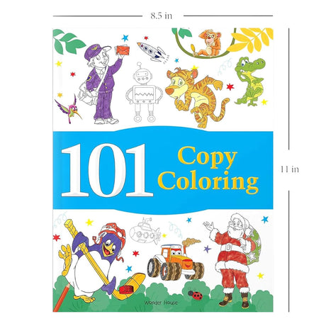 101 Copy Coloring: Fun Activity Book For Children (Ages 3-6) I Screen Free time of 3 hours - Retail Maharaj