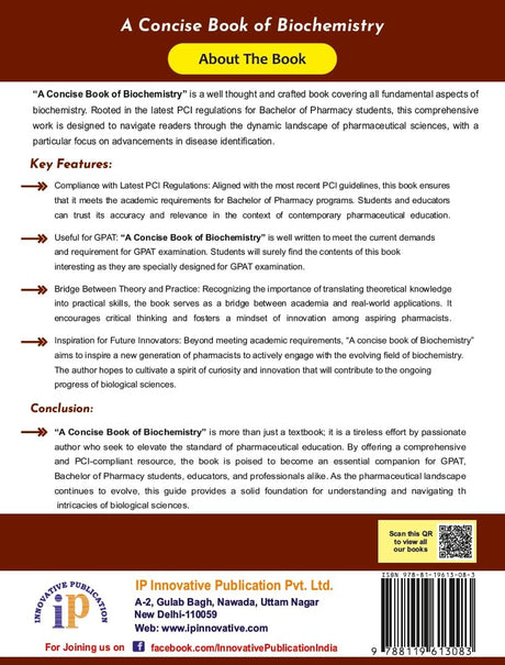 A Concise Book of Biochemistry (For B.Pharm and GPAT Examination) - Retail Maharaj