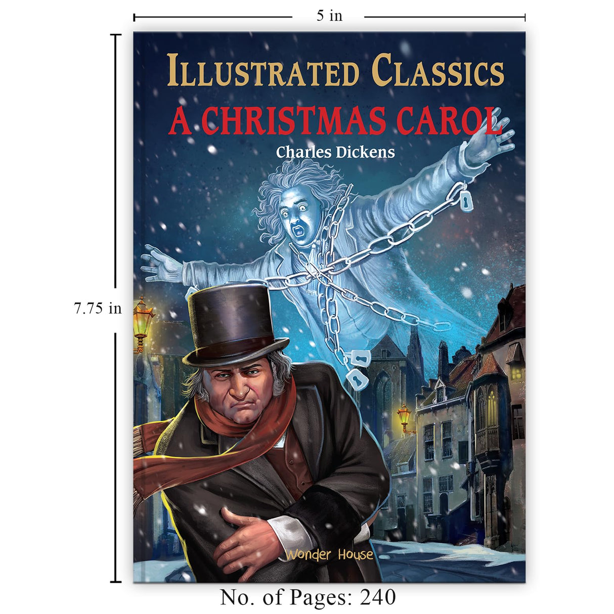 A Christmas Carol: Illustrated Abridged Children Classics English Novel With Review Questions (Hardback) - Retail Maharaj