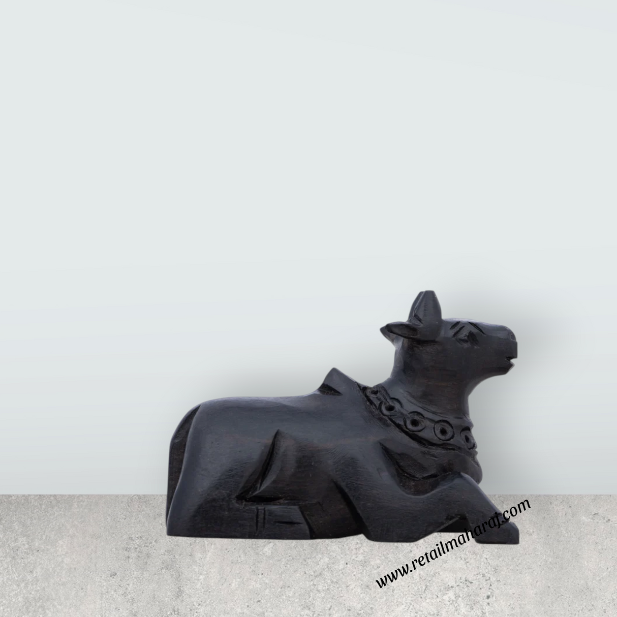 Nandi Statue - 2 x 2.25 Inches | Karungali Statue/ Nandi Idol for Pooja/ 30 Gms Approx - Retail Maharaj