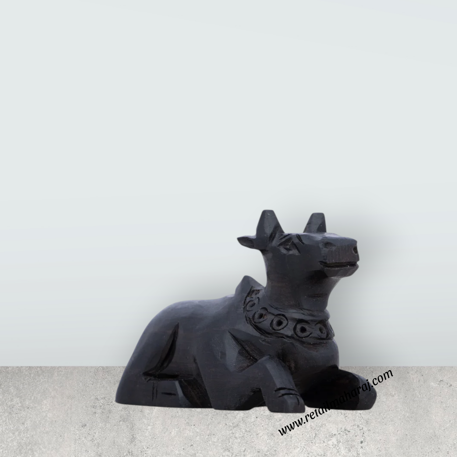 Nandi Statue - 2 x 2.25 Inches | Karungali Statue/ Nandi Idol for Pooja/ 30 Gms Approx - Retail Maharaj