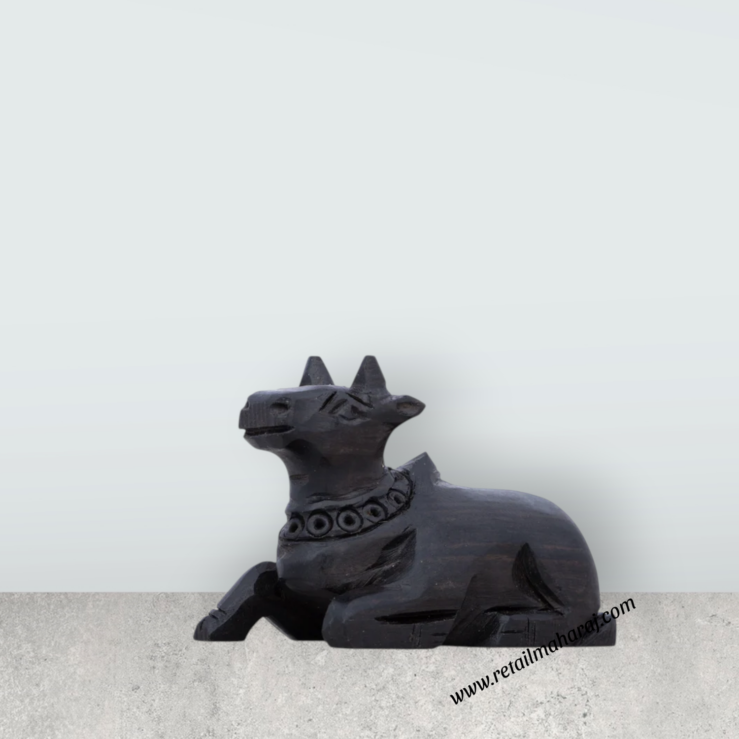 Nandi Statue - 2 x 2.25 Inches | Karungali Statue/ Nandi Idol for Pooja/ 30 Gms Approx - Retail Maharaj