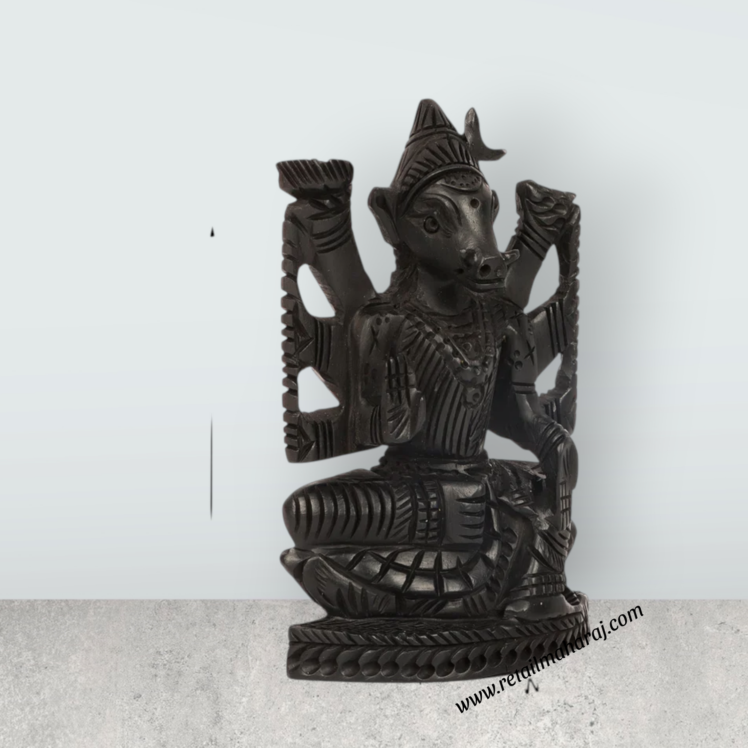 Varahi Amman Statue - 4 Inches | Karungali Varahi Idol/ Ebony Statue/ Varahi Statue for Pooja - Retail Maharaj