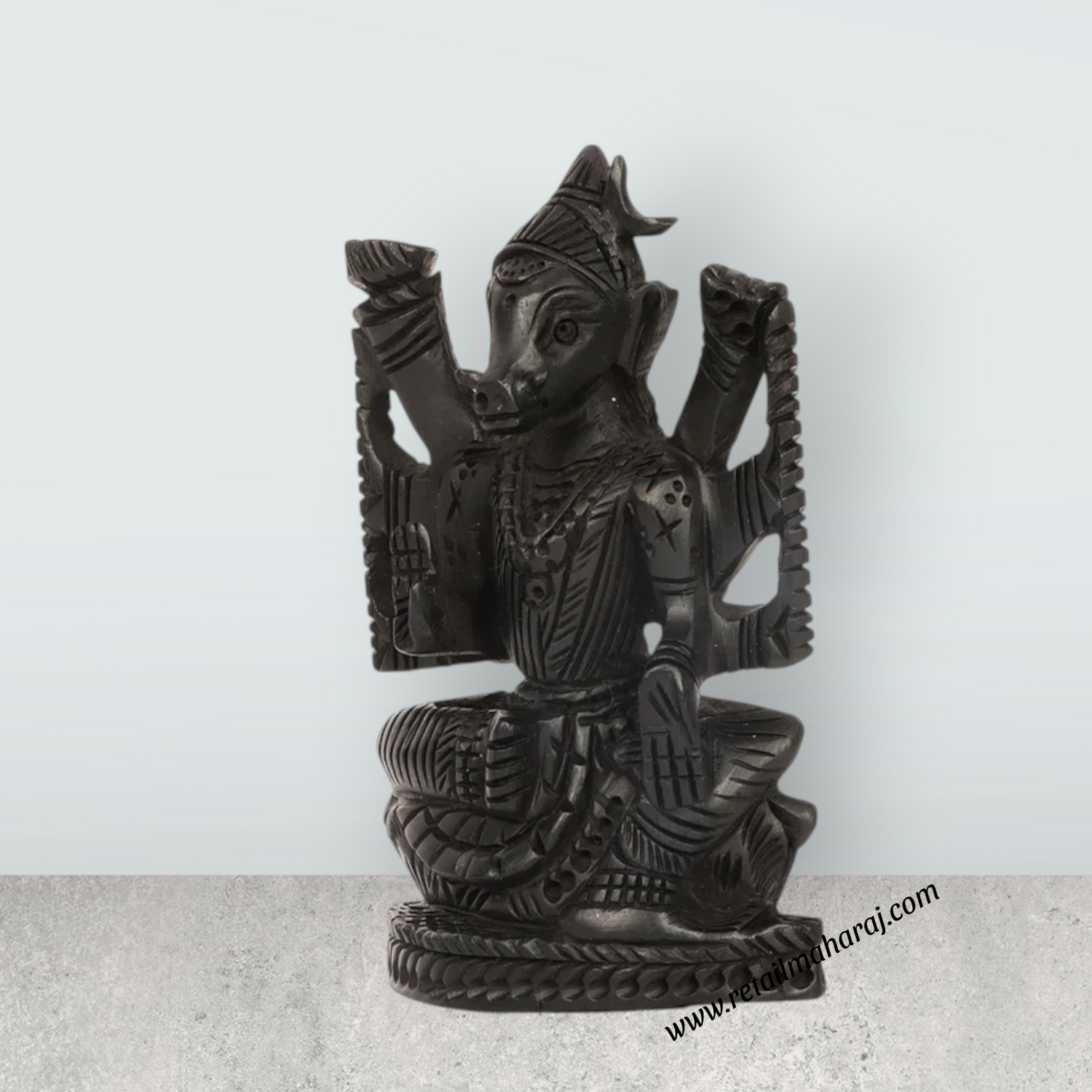 Varahi Amman Statue - 4 Inches | Karungali Varahi Idol/ Ebony Statue/ Varahi Statue for Pooja - Retail Maharaj