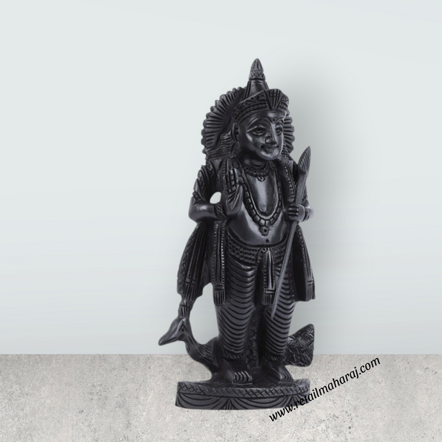 Murugan Statue - 7 Inches | Karungali Murugan Idol/ Ebony Statue for Pooja - Retail Maharaj