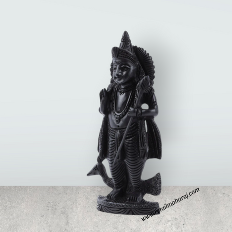 Murugan Statue - 7 Inches | Karungali Murugan Idol/ Ebony Statue for Pooja - Retail Maharaj