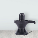 Ebony Shiva Lingam - 3 x 3 Inches | Karungali Shivling Idol/ Shivling Statue for Pooja - Retail Maharaj