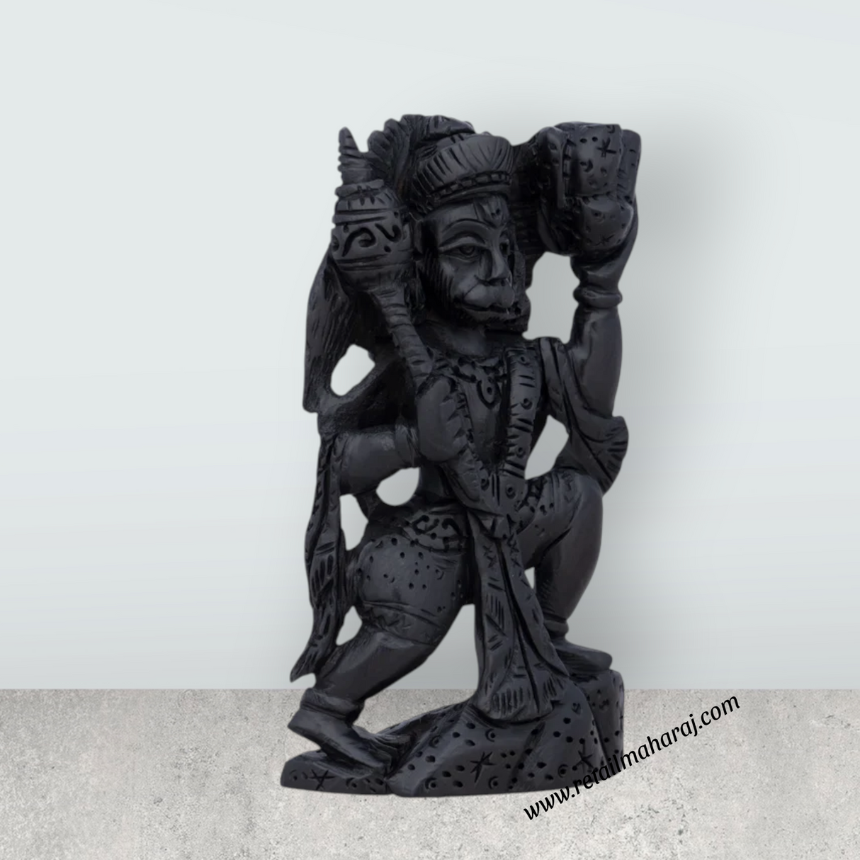 Anjaneya Statue - 4 x 2 Inches | Karungali Statue/ Hanuman Statue for Pooja/ 45 Gms Approx - Retail Maharaj