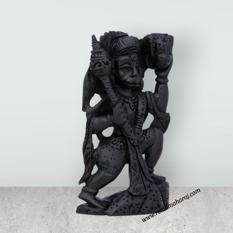 Anjaneya Statue - 4 x 2 Inches | Karungali Statue/ Hanuman Statue for Pooja/ 45 Gms Approx - Retail Maharaj