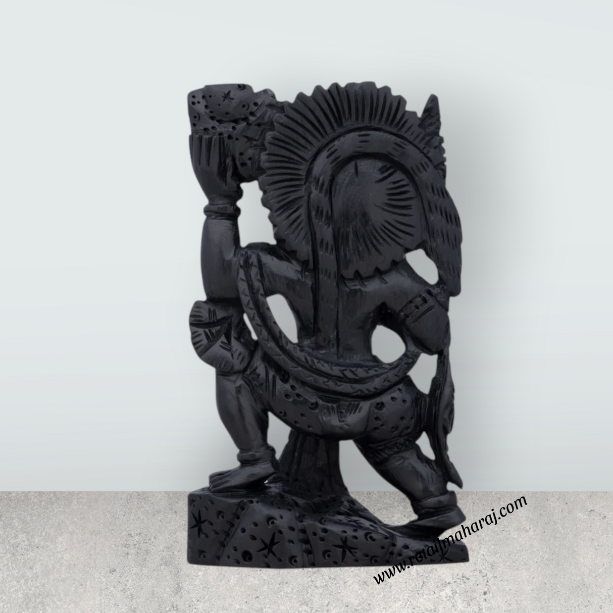 Anjaneya Statue - 4 x 2 Inches | Karungali Statue/ Hanuman Statue for Pooja/ 45 Gms Approx - Retail Maharaj