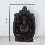 Hand Ganesh Murti - 4 x 2.5 Inches | Karungali Statue/ Vinayaka Statue/ Ganpati Idol for Pooja - Retail Maharaj