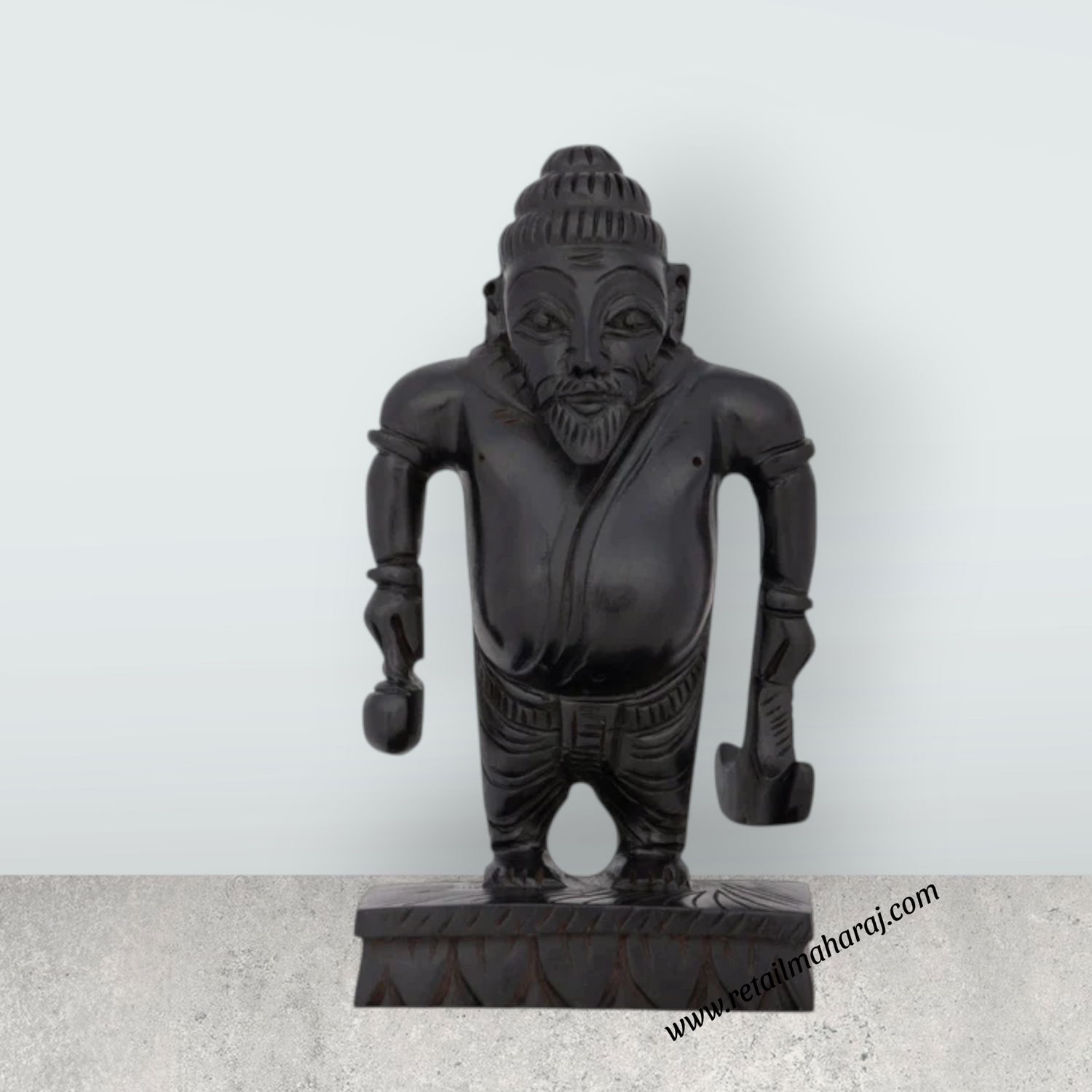 Agathiyar Murti Standing On Base - 4 x 2 Inches | Karungali Statue/ Agastya Idol for Pooja - Retail Maharaj
