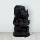 Garudan Statue Mandir On Base - 4 x 2.5 Inches | Karungali Statue/ Ebony Garuda Idol for Pooja - Retail Maharaj