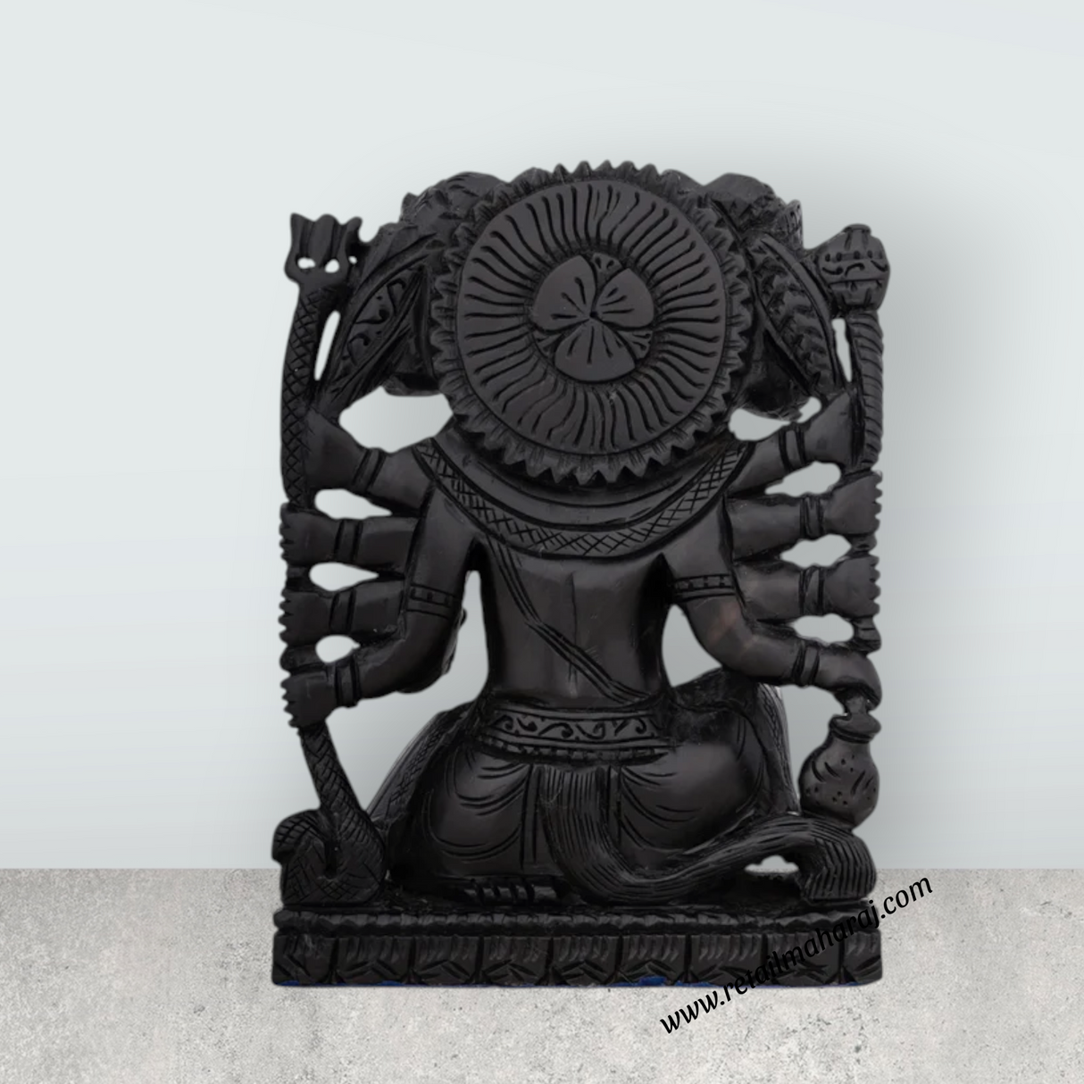 Panchmukhi Hanuman Statue With Base - 6 x 4 Inches | Karungali Statue/ Panchamukha Hanuman Idol for Pooja - Retail Maharaj