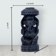 Ganesh Murti - 4 x 1.75 Inches | Karungali Statue/ Vinayaka Idol/ Ganpati Murti with Umbrella for Pooja - Retail Maharaj