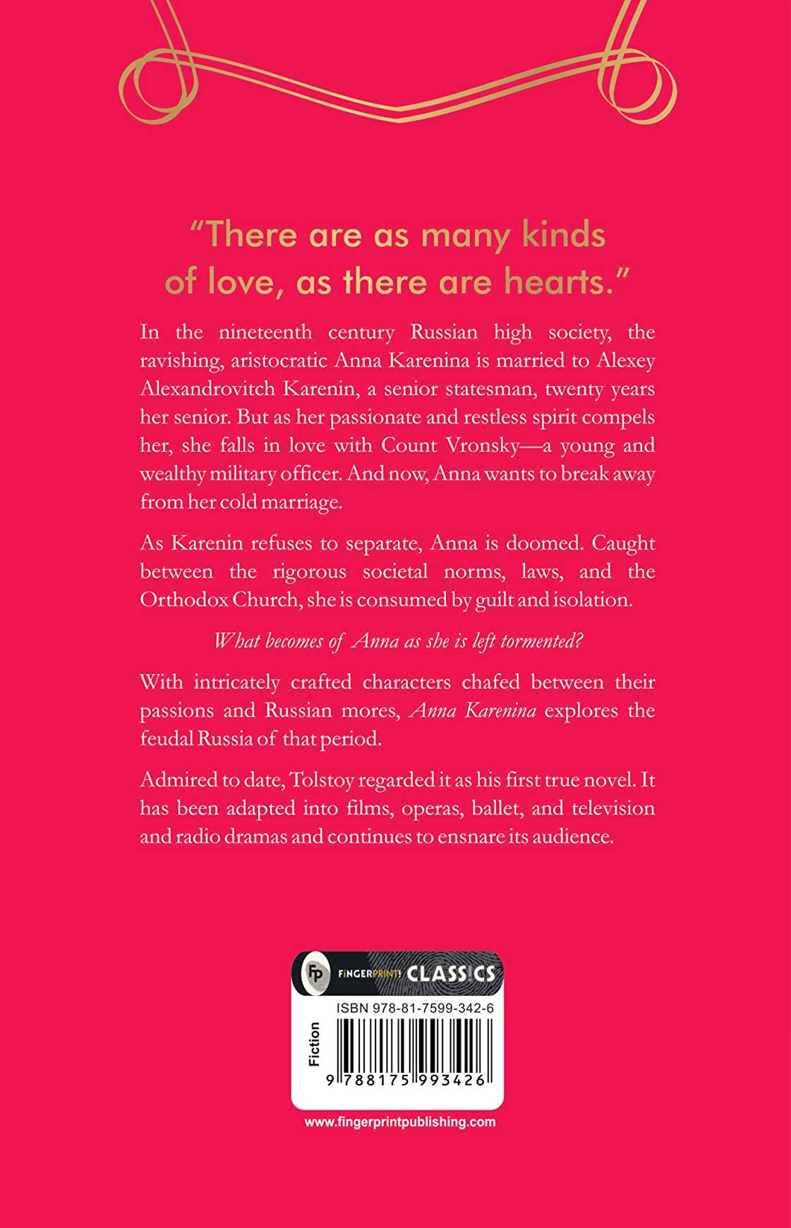 Anna Karenina by Leo Tolstoy – Russian Literature | Social Critique | 19th-century Society | Themes of Passion, Marriage, and Betrayal | Insightful Examination of Societal Norms | Tragic Romance - Retail Maharaj