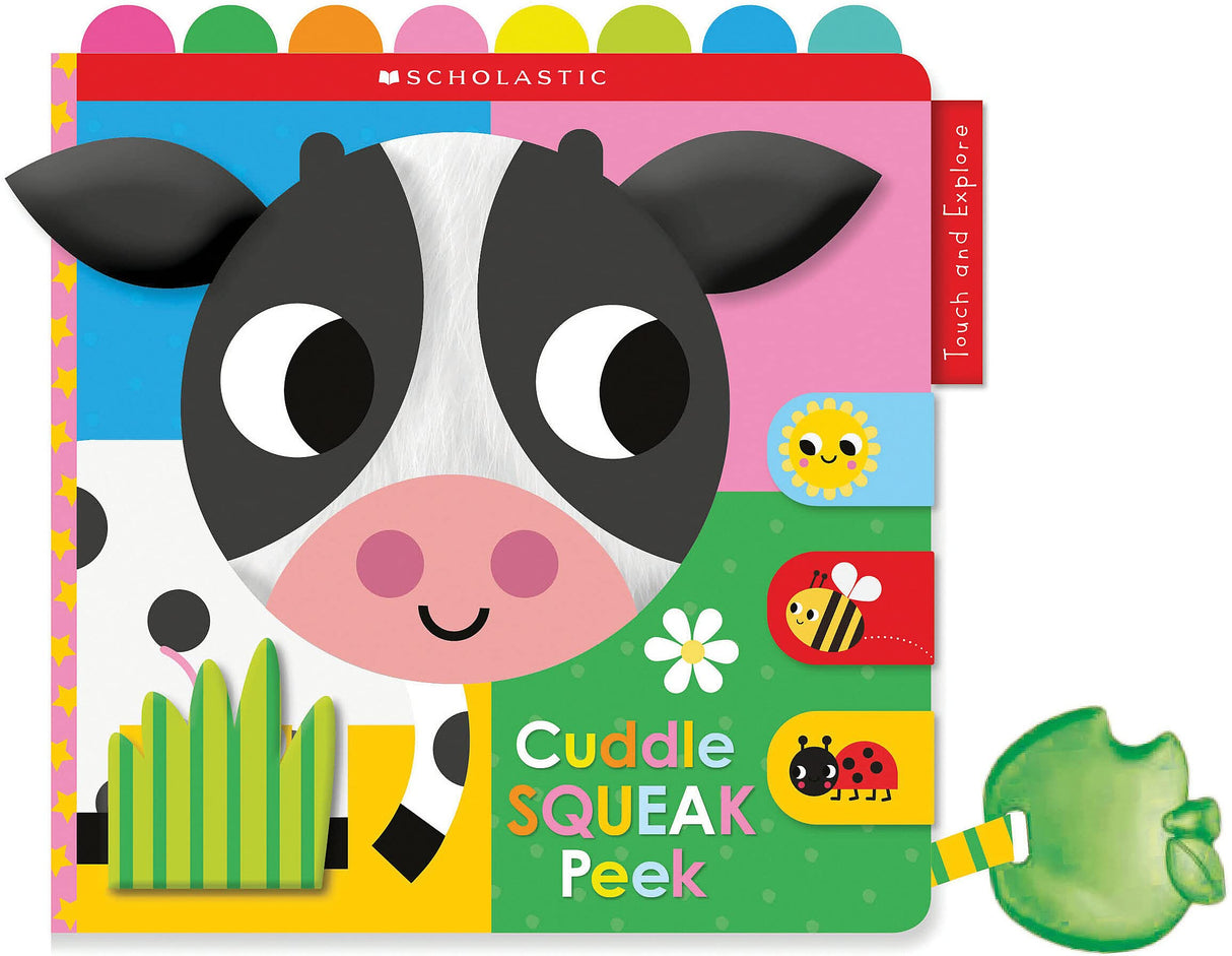 Cuddle Squeak Peek Cloth Book: Scholastic Early Learners (Touch and Explore) - Retail Maharaj