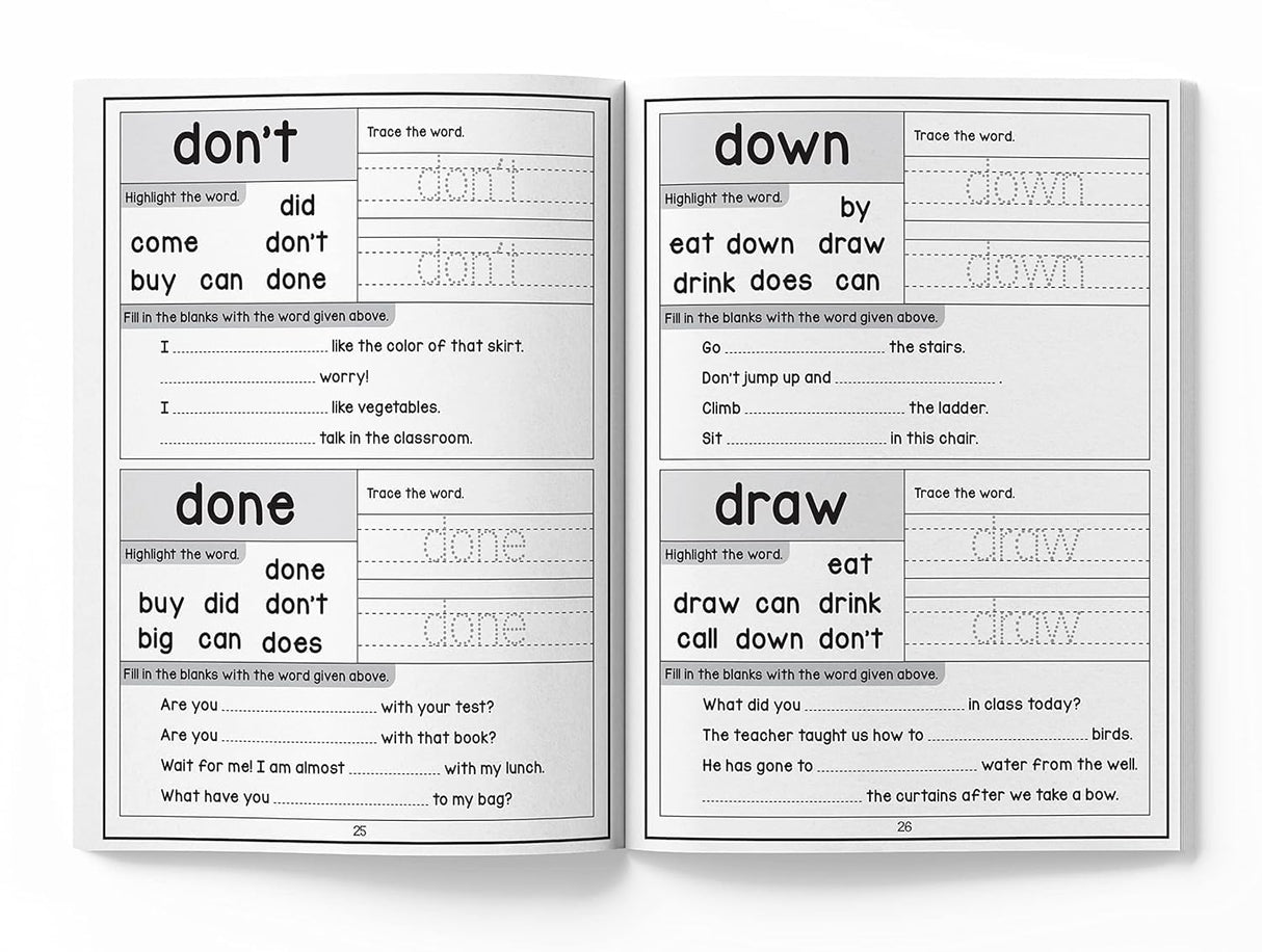 201 Sight Words and Sentences: Activity Book for Children | 800+ Sentences to Read and Practice | Ages 5–8 | 5+ Hours of Learning and Fun - Retail Maharaj