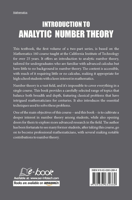 Introduction To Analytic Number Theory (Pb 2024) - Retail Maharaj