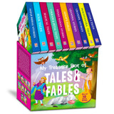 Treasure Box of Tales Fables – Boxset of 10 Board Books for Kids (Pack 1) | Includes : Early Learning Story Books Grandma , Grandpa , Panchatantra , ... , for Toddlers | Perfect Gift Set for Kids - Retail Maharaj