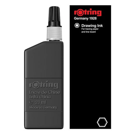 Rotring Isograph and Variant Drawing Ink 23 ml Bottle Black - Retail Maharaj