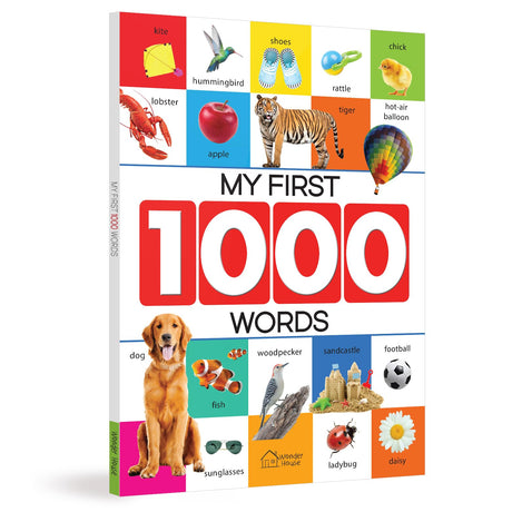 My First 1000 Words: Early Learning Picture Book to learn Alphabet, Numbers, Shapes and Colours, Transport, Birds and Animals, Professions, Opposite Words, Action Words, Parts of the body and Objects Around Us. - Retail Maharaj