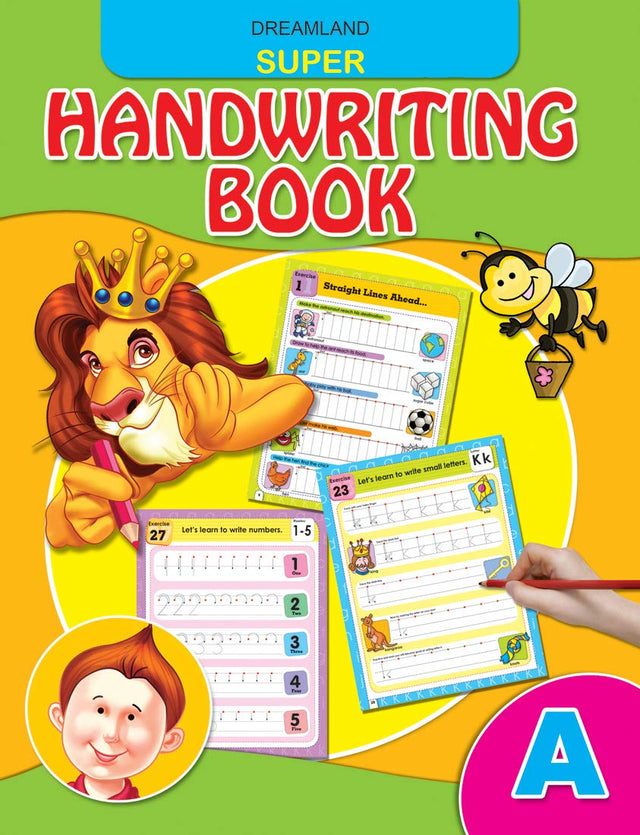 Super Handwriting Book Part - A for Kids Ages 3-5 | Learn to Write Alphabet, Words & Sentences | Tracing Practice, Handwriting Skills, Motor Development, Early Learning - Retail Maharaj