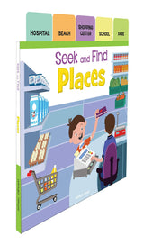 Seek And Find - Places : Early Learning Board Books With Tabs - Retail Maharaj