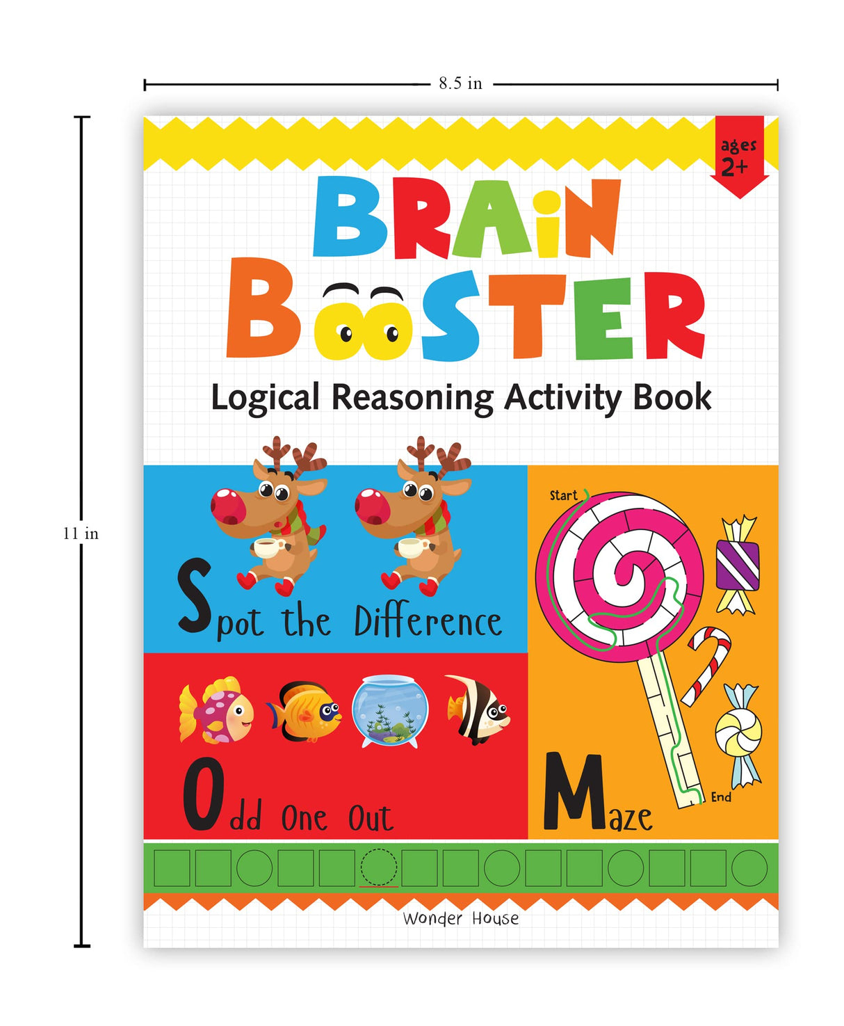 Preschool Activity Book: Brain Booster – Logical Reasoning Activity Book for Kids Ages 3–5 | Fun Puzzles, Patterns, Sorting, Matching & Thinking Skills | 3+ Hours of Brain-Boosting Fun - Retail Maharaj