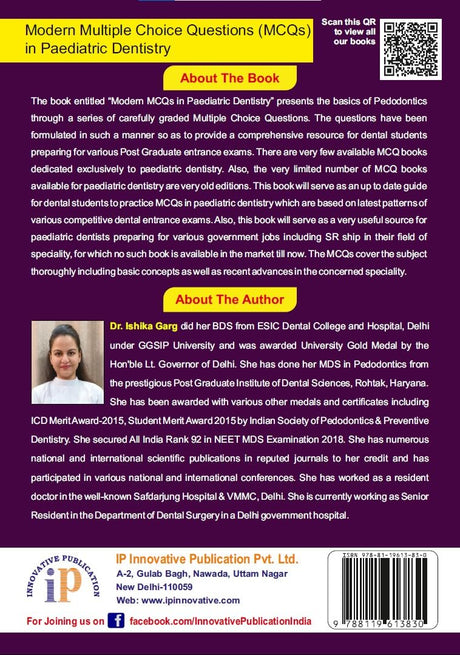 Modern Multiple Choice Questions (MCQs) in Paediatric Dentistry (First, 2025) - Retail Maharaj
