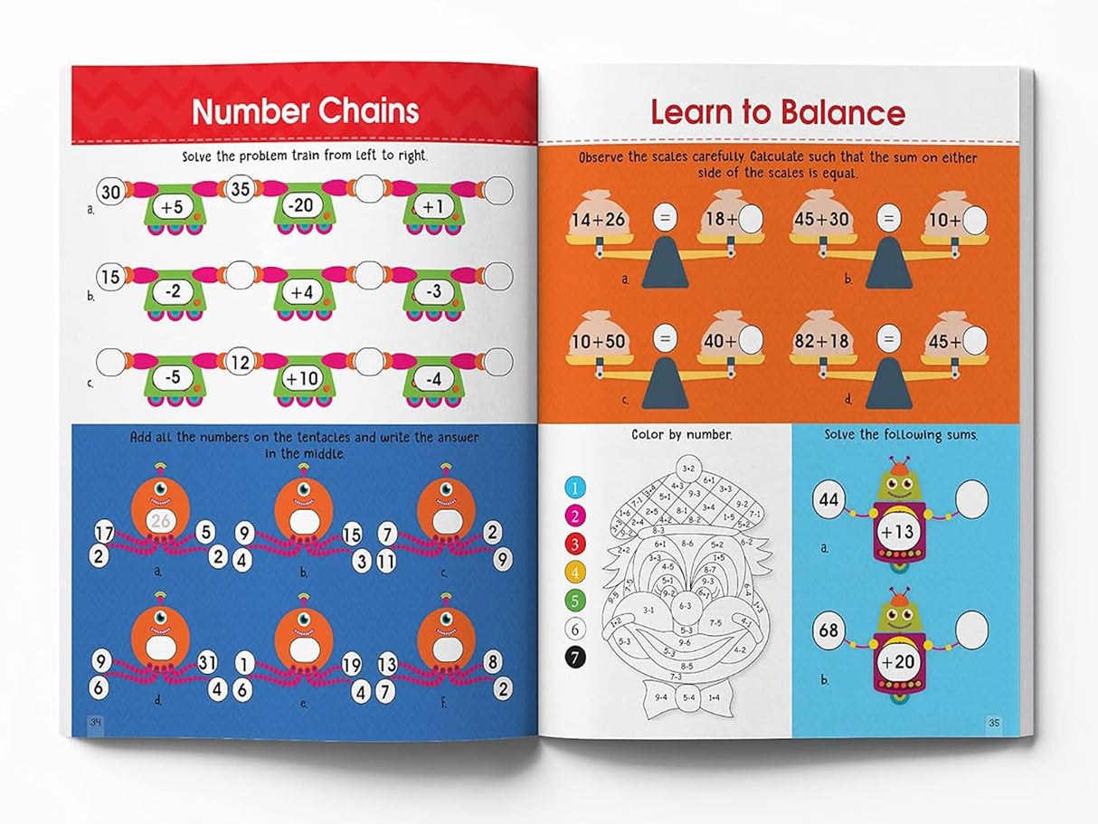 Math Activity Books Bundle 2 – Multiply / Fraction / Addition (Pack of 3 Books) - Retail Maharaj