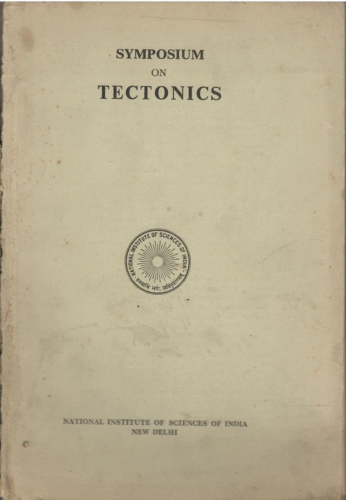 Symposium On Tectonics