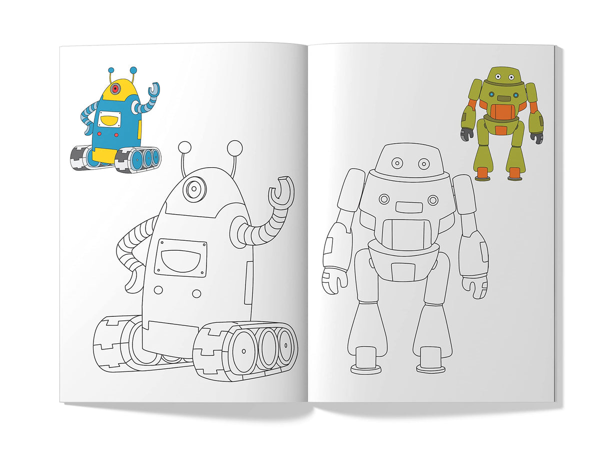Little Artist Series Robots: Copy Colour Books - Retail Maharaj